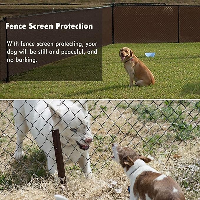 UPGRADE Privacy Fence Screen 3'x51' Brown Outdoor 90% Visibility Blockage 170 GSM Mesh Shade Cover Panels for Backyard,Balcony,Home Decoration with Zip Ties,Customized Avaliable