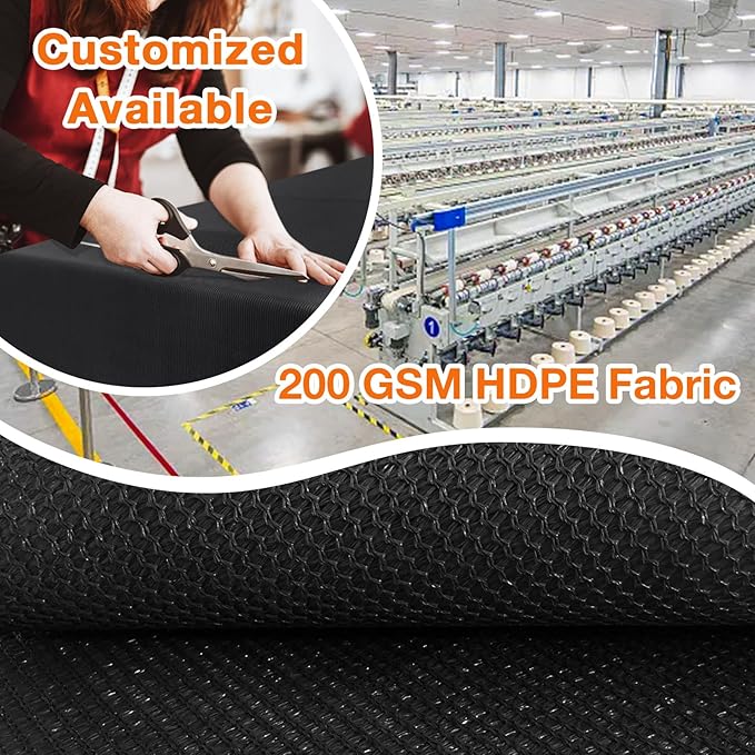 Artpuch Outdoor Pergola Shade Cover 9x21 FT Sun Shade Cloth with Grommets Black 90% UV Protection Canopy Patio Privacy Screen (Customized Available)