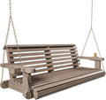 Porchgate Amish Heavy Duty 800 Lb Roll Comfort Treated Porch Swing W/Chains (5 Foot, Warm Walnut Stain)
