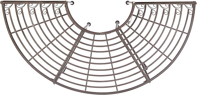 SAFAVIEH Outdoor Furniture Collection – Abia Rustic Brown Wrought Iron 50-Inch Curved Tree Bench, Garden & Patio Seating (PAT5018B)