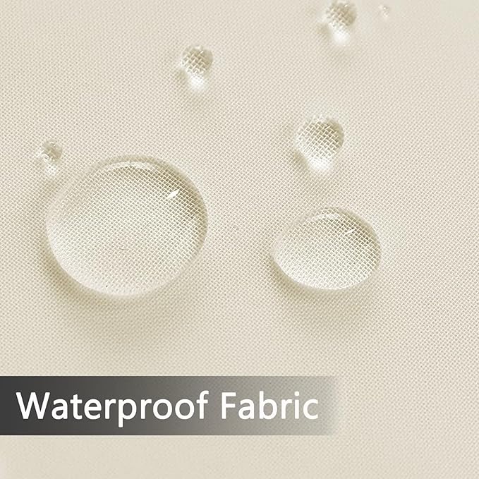 SpaceDresser Waterproof Outdoor Sheer Curtains for Patio - 4 Panels Rod Pocket Indoor Voile Sheer Curtain for Living Room,52W x 108L inch, Ivory