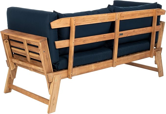 Safavieh PAT6745A Outdoor Collection Tandra Grey Modern Contemporary Daybed Day Bed