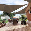 Patio Paradise 7' x 7' x 7' Sun Shade Sail Triangle Canopy Shade Cloth Fabric Sunlight Block Patio Pergola Cover HDPE Deck Awning for Outdoor Backyard Roof Shading, Brown