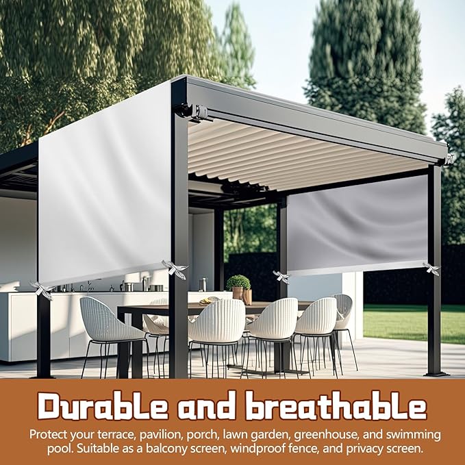 Universal Pergola Replacement Canopy Outdoor Canopy Shade Cover Waterproof Shade Top Cover for Outdoor Patio Porch Backyard(17 x 6.8 ft,Beige)