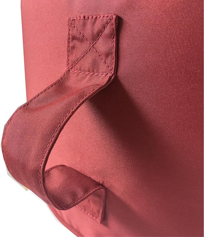 QILLOWAY Indoor/Outdoor Inflatable Stool,Round Ottoman,All Weather Foot Rest for Camping or Home (Red All)