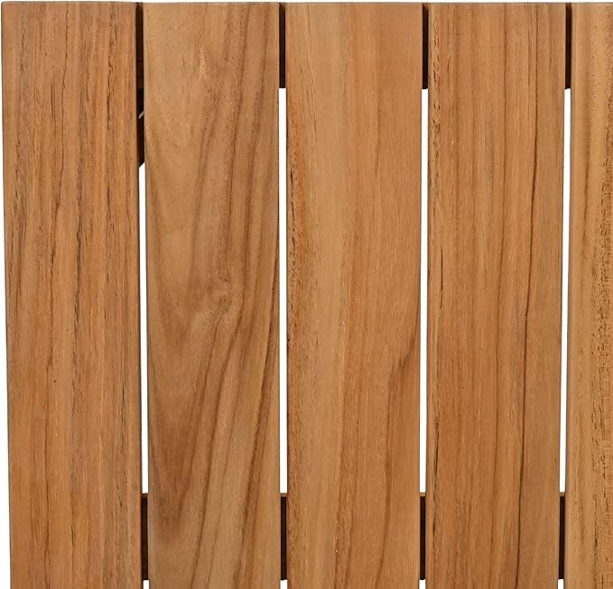 SAFAVIEH Couture Outdoor Patio Furniture Collection - Martinique Rectangular Coffee Table, Natural Teak Solid Wood Slatted Top (CPT1014D)