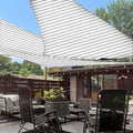 LOVE STORY 16' x 16' x 16' Triangle Grey-White Sun Shade Sail Canopy UV Block for Outdoor Patio Garden Backyard