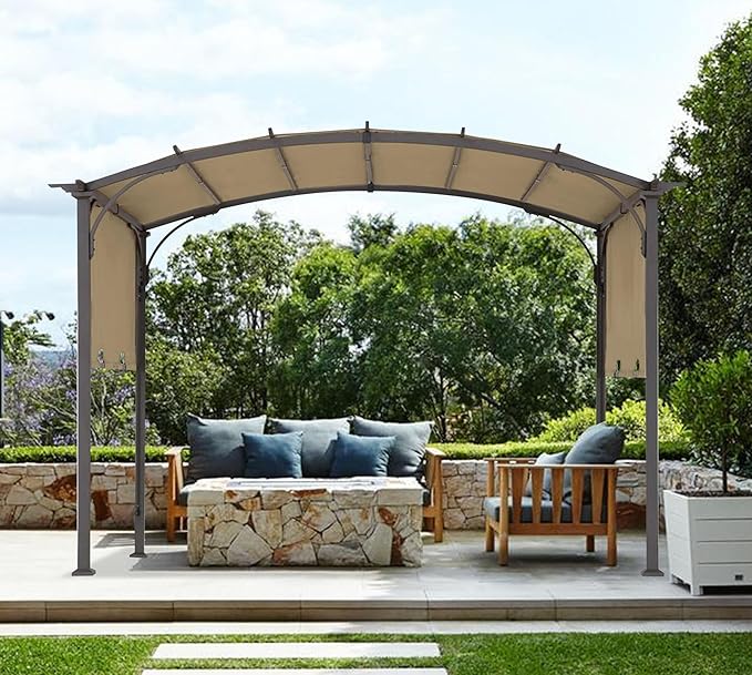 85''x 208'' Universal Doubleton Steel Pergola Replacement Cover for Pergola L-PG080PST, (Beige)