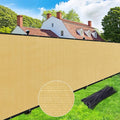 UPGRADE 6' x 50' Privacy Screen Fence Commercial Shade Cover with Heavy Duty Grommets for Visibility Blockage & Home Protection-Sand, Customizable