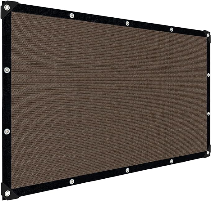 Sun Shade Cloth for Outdoor Patio,Pergola Shade Cover with Grommets Deck Shade Privacy Screen Balcony,90% UV Protection Shade Fabric Brown Sunshades for Garden Backyard Outdoor,Mocha-8x10FT