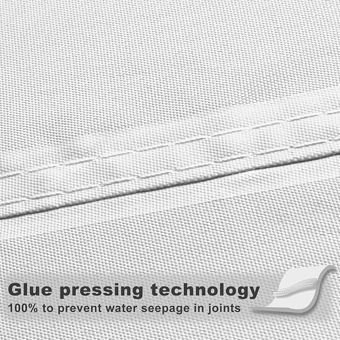 SUNNY GUARD Waterproof Sun Shade Sail 8'x8'x11.3' White Right Triangle UV Block Sunshade for Backyard Yard Deck Patio Garden Outdoor Activities and Facility(Customized)
