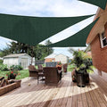 Patio Paradise 2' x 2' x 2' Sun Shade Sail Triangle Canopy Shade Cloth Fabric Sunlight Block Patio Pergola Cover HDPE Deck Awning for Outdoor Backyard Roof Shading, Green