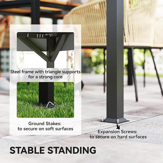Outsunny 10' x 10' Outdoor Patio Gazebo, Heavy Duty Gazebo Canopy Shelter with Double Roof, Curtains, Netting, Steel Frame, UPF30+ Protection, Ceiling Hook for Lawn, Backyard, Deck, Dark Gray