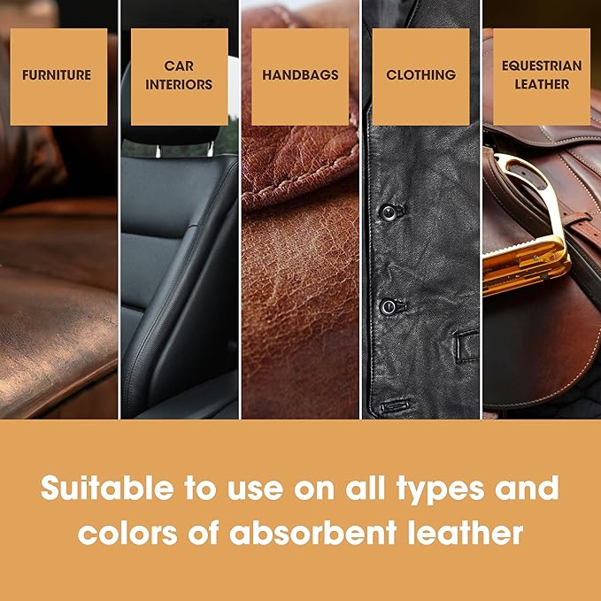 Furniture Clinic Leather Easy Restoration Kit | with Leather Recoloring Balm, Cleaner, Sponge, and Cloth | Leather Repair Kit for Scratched and Faded Furniture (Light Grey)