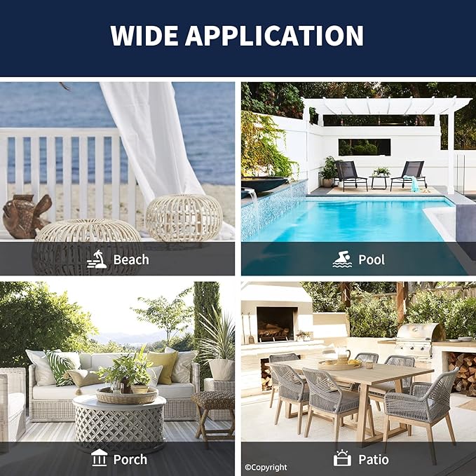 Waterproof Outdoor Curtain W52 x L84 - Grommet Top Sunlight Blocking Window Treatment Drapes Blackout Curtains for Home Bedroom Living Room Outdoor Patio Porch Pergola Cabana Gazebo (Navy, 2 Panels)