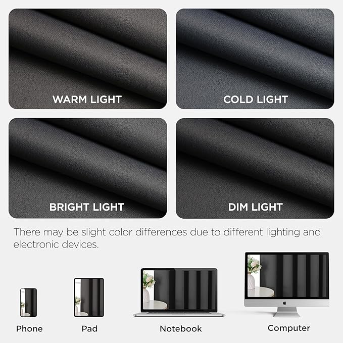 Joydeco Blackout Door Curtain for Doorway Privacy 90 Inches Long, Grommet Closet Curtain for Open Closet, Room Divider for Bedroom Living Room (Grey, 52Wx90L, 1 Panel)