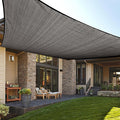 LOVE STORY Sun Shade Sail, 7/8/10/12/14/16/20 Dark Grey Rectangle Canopy Shades for Outdoor Patio Shading, UV Block Sunshade Cover, 7' x 13' Dark Grey