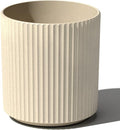 Veradek Demi Series Round Planter for Porch, Patio, Backyard | Durable Plastic-Concrete Material | Modern Décor for Tall Plants, Flowers