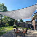 SUNLAX Sun Shade Sail 8' x 12' Silver Grey Rectangle Canopy Sail Shade Cover UV Block Permeable Sunshade Outdoor for Patio Backyard (We Make Custom Size)