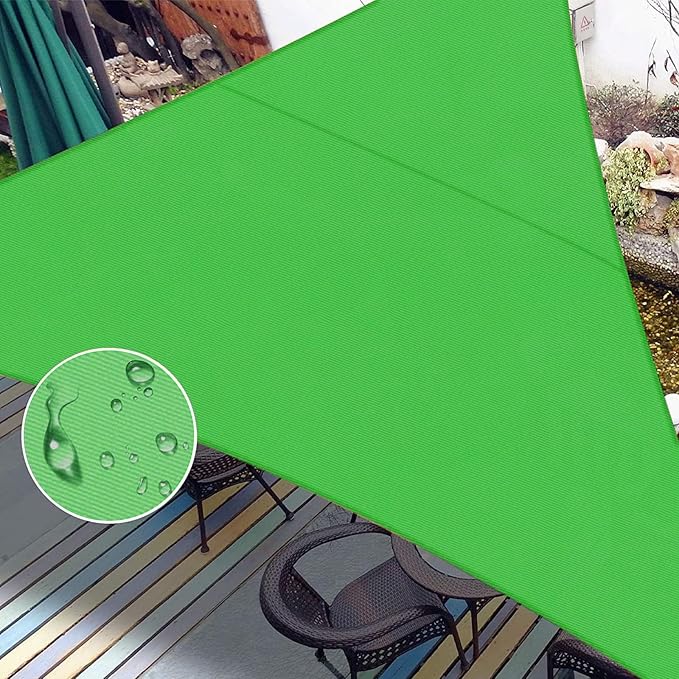 LOVE STORY Right Triangle 12'x24'x26.8' Waterproof Sun Shade Sail Canopy UV Block for Outdoor Patio Backyard Carport,Fruit Green(We Make Custom Size)
