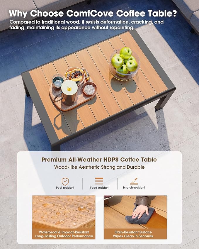 Aluminum Outdoor Patio Furniture Loveseat, All Weather Patio Conversation Sets with Washable Thick Cushion, Morden Patio Furniture Set for Porch, Balcony, Deck, Yard,Gray