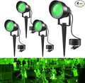 T-SUN Green Spotlight Outdoor, Waterproof LED Landscape Lighting with US Plug, Easy Install 270° Adjustable Outdoor Spot Lights for Garden Tree Yard Decor