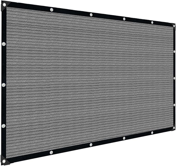 Sun Shade Cloth with Grommets,90% UV Protection Shade Fabric,Pergola Shade Cover Canopy Fence Privacy Screen Balcony,Sunshades for Patio Pergola Garden Backyard Porch Outdoor,Grey-12x12FT