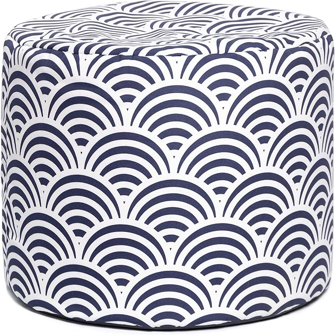 Jaxx Spring Indoor/Outdoor Bean Bag Pouf Ottoman, Nippon Koi