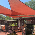 LOVE STORY 16' x 16' x 16' Triangle Sun Shade Sail Canopy Sunshade for Outdoor Patio Garden Backyard, Terra Red (We Make Custom Size)