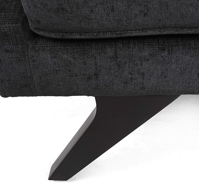 Christopher Knight Home Cagle Chaise Lounge,Wood, Black + Dark Brown