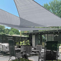 LOVE STORY Custom Size 9'x9'x12.7' Silver Grey Sun Shade Sail Triangle Sunshade Fabric Awning Canopy for Patio Backyard Carport Pergola (Customized)