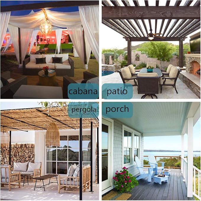 BONZER Outdoor Waterproof Curtains for Patio Privacy Grommet Light Filtering Outside Curtains for Gazebo, Porch, Pergola, Pavilion, 1 Panel, 84W x 95L inch, White