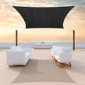 ColourTree TAPR1616 Custom Size 8' x 8' Black Sun Shade Sail Canopy UV Block UPF50 Rectangle - Commercial Standard Heavy Duty - 190 GSM - 3 Years Warranty