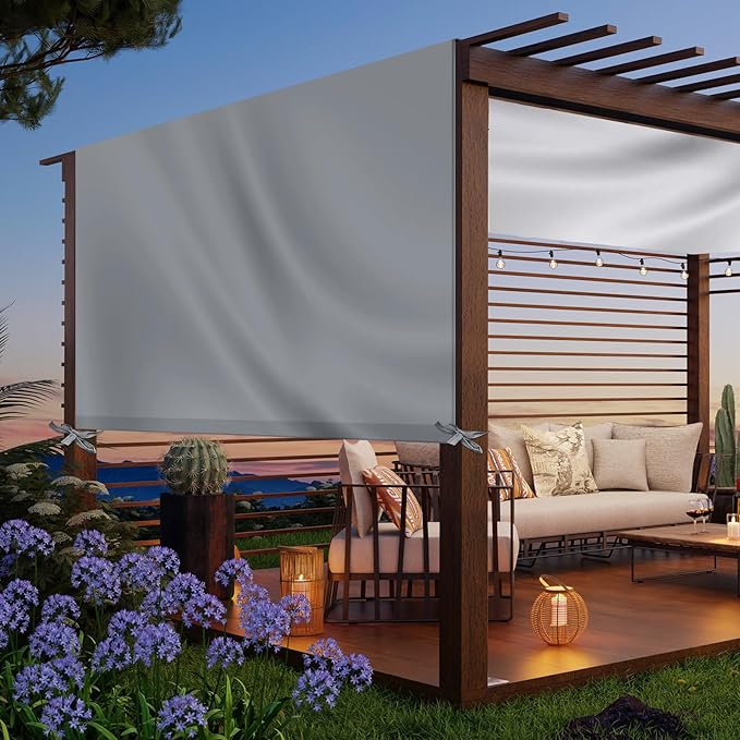 Universal Pergola Replacement Canopy Outdoor Canopy Shade Cover Waterproof Shade Top Cover for Outdoor Patio Porch Backyard(16 x 10 ft,Gray)