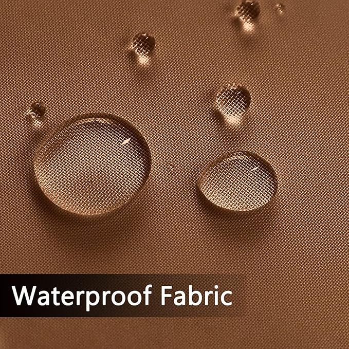 SpaceDresser Waterproof Outdoor Sheer Curtains for Patio - 2 Panels Rod Pocket Indoor Voile Sheer Curtain for Living Room,52W x 108L inch, Brown