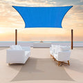 ColourTree TAPR1616 Custom Size 6' x 9' Blue Sun Shade Sail Canopy UV Block UPF50 Rectangle - Commercial Standard Heavy Duty - 190 GSM - 3 Years Warranty