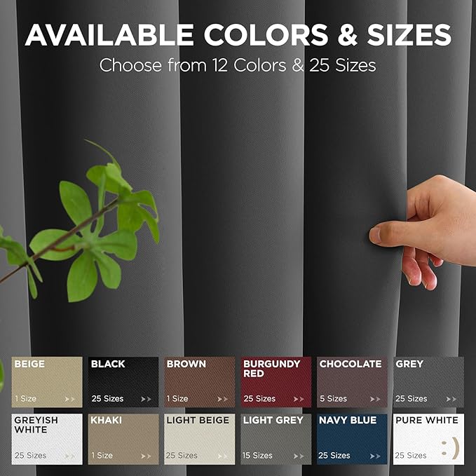 Joydeco Blackout Door Curtain for Doorway Privacy 84 Inches Long, Grommet Closet Curtain for Open Closet, Room Divider for Bedroom Living Room (Grey, 52Wx84L, 1 Panel)