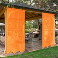 SpaceDresser Waterproof Outdoor Sheer Curtains for Patio - 4 Panels Rod Pocket Indoor Voile Sheer Curtain for Living Room,52W x 96L inch, Orange
