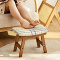 Foot Stools Ottoman, Small Foot Stool Ottoman, and Footstool, Wooden Foot Stool, Sofa Footrest Extra Seating for Living Room Entryway Office