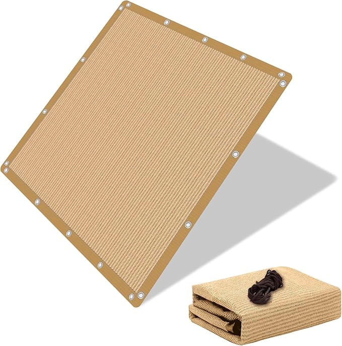 90% Shade Cloth Sun Shade Fabric Privacy Screen Shade Cover for Patio Garden Pergola Shade Cover Canopy with Gromments