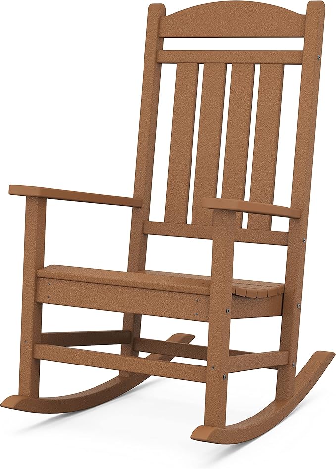 POLYWOOD Presidential Rocking Chair in Teak