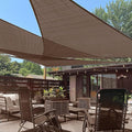 LOVE STORY Custom Size 10'x18'x20.6' Brown Sun Shade Sail Right Triangle Sunshade Fabric Awning Canopy for Patio Backyard Carport Pergola (Customized)