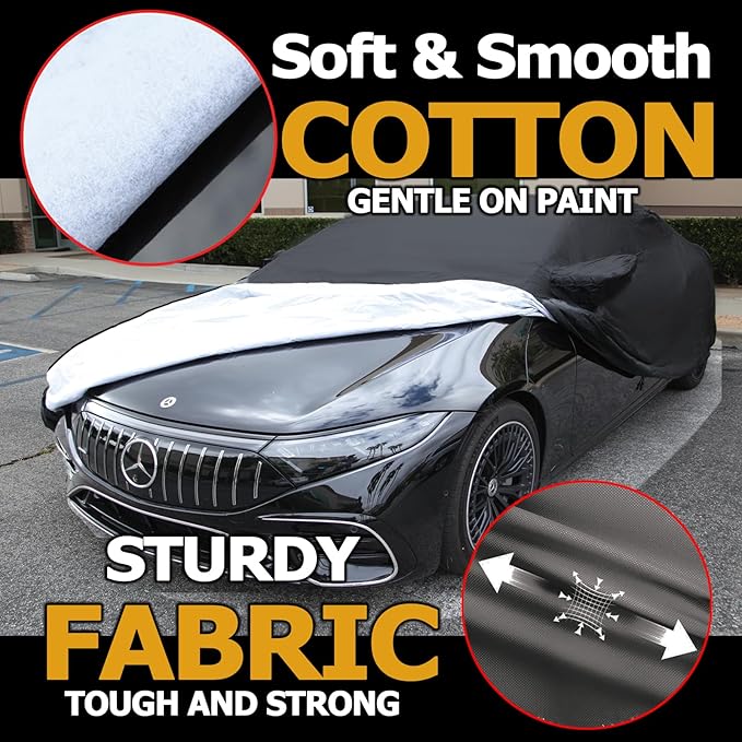 All Weather Waterproof car Cover Good for rain Snow uv Protection dust Compact Sedan Civic Elantra IS300 C320 190E Corolla Jetta A3 240SX Lancer Black