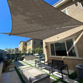 SUNLAX Sun Shade Sail 8' x 12' x 14.4' Brown Rectangle Canopy Sail Shade Cover UV Block Permeable Sunshade Outdoor for Patio Backyard Deck Pergola (We Make Custom Size)