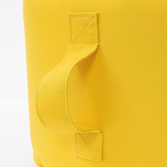 QILLOWAY Indoor/Outdoor Inflatable Stool,Round Ottoman,All Weather Foot Rest for Camping or Home,Yellow