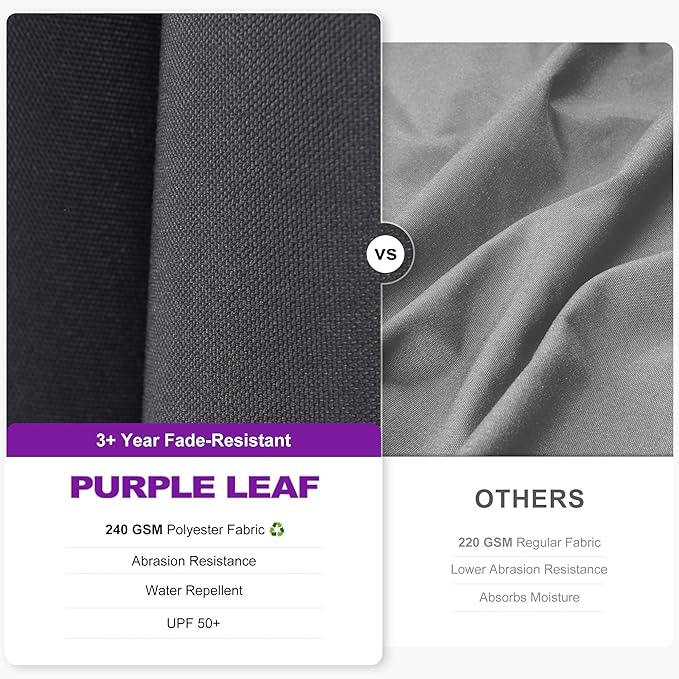 PURPLE LEAF 11.5' X 8.2' Tilting Patio Umbrella with Base Outdoor Cantilever Swivel Rectangle Umbrella Aluminum Offset Umbrella with 360-degree Rotation for Garden Deck Pool Patio Grey