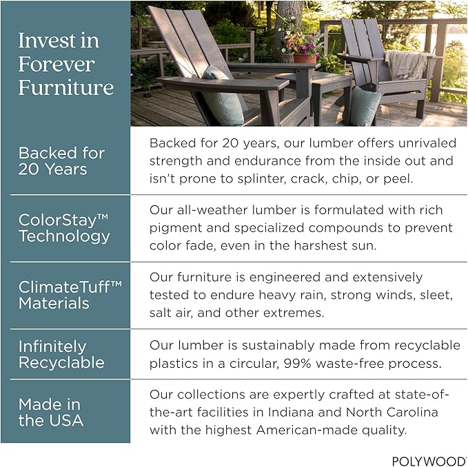 POLYWOOD GNS60TE Vineyard 60" Swing, Teak
