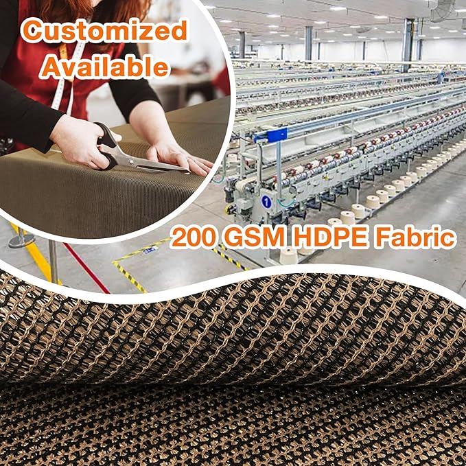 Artpuch Outdoor Pergola Shade Cover 15x24 FT Sun Shade Cloth with Grommets Mocha 90% UV Protection Canopy Patio Privacy Screen (Customized Available)