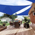 Patio Paradise 8' x 8' x 8' Sun Shade Sail Triangle Canopy Shade Cloth Fabric Sunlight Block Patio Pergola Cover HDPE Deck Awning for Outdoor Backyard Roof Shading, Blue