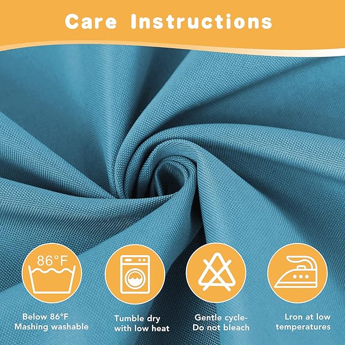 HolidayIdeas Extra Wide Outdoor Curtains for Patio Waterproof, 2 Panels - 110 x 84 Inch - Privacy & Light Filtering Curtains Grommet Outside Curtains for Porch, Gazebo, Pergola, Backyard (Teal
